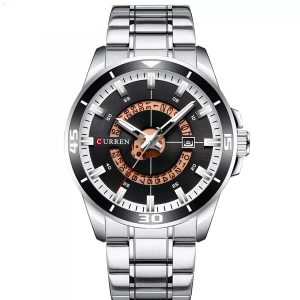 Curren 8359 Stainless Steel Watch for Men – Color : Silver