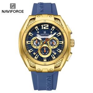 NAVIFORCE NF8063 Men’s Quartz Chronograph Watch Color: G/BE/BE
