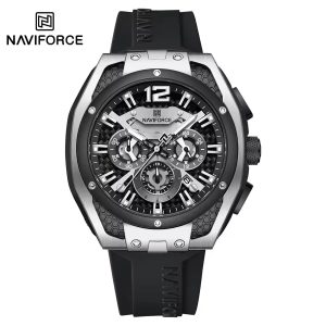 NAVIFORCE NF8063 Men’s Quartz Chronograph Watch Color : S/W/B