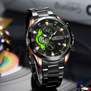 Curren 8402 - Rose Gold Black