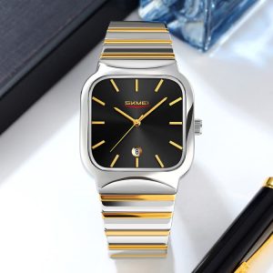 SKMEI 9361 High Quality Luxury Watch Waterproof  Stainless Steel Watch for Men Silver/gold/black