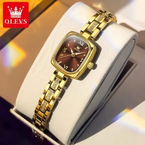 OLEVS 3695 Elegant Fancy Quartz Women's  Watch-Gold Brown
