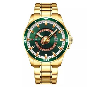 Curren 8359 Stainless Steel Watch for Men - Color : Gold