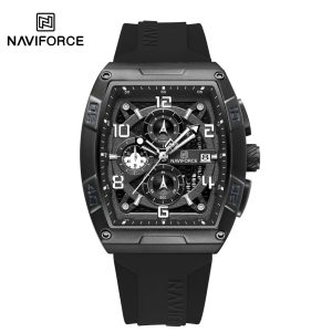Naviforce 8052T - Black Chronograph Silicone Band Quartz