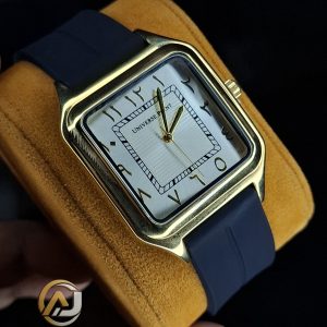 Universe Point watch with Arabic numerals and a silicone strap Color : Gold /Gray
