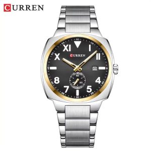 CURREN 8472 Casual Fashion Quartz Luminous Men’s Watch- Gold Black