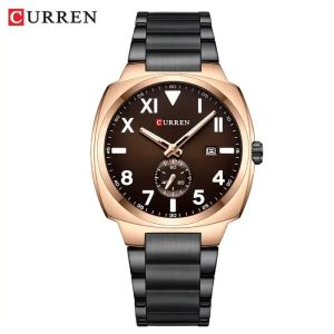 CURREN 8472 Casual Fashion Quartz Luminous Men’s Watch- Rose black