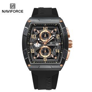 Naviforce 8052T –Black Rose Chronograph Silicone Band Quartz