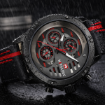An infographic detailing the product features of the Naviforce 9110 watch,