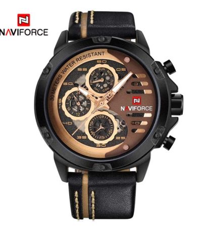 An infographic detailing the product features of the Naviforce 9110 watch,