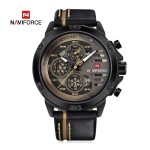 An infographic detailing the product features of the Naviforce 9110 watch,