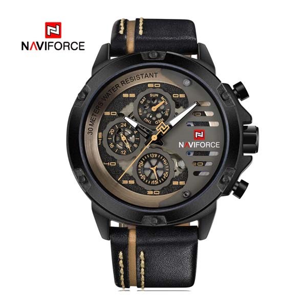 Naviforce-9110 An infographic detailing the product features of the Naviforce 9110 watch,