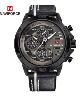 An infographic detailing the product features of the Naviforce 9110 watch,