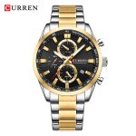 CURREN 8445 Luxury Brand Watch for Men-Gold & Balck