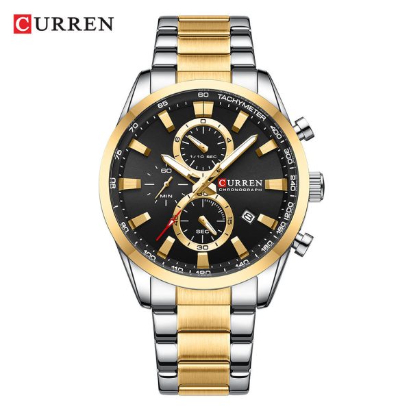 CURREN 8445 Luxury Brand Watch for Men-Gold & Balck