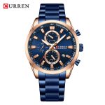 CURREN 8445 Luxury Brand Watch for Men-Blue