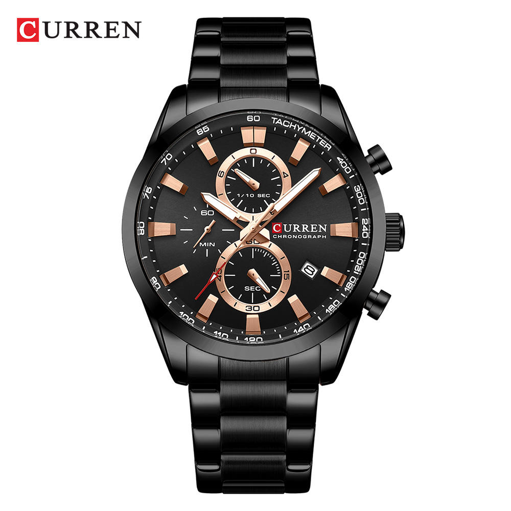 CURREN 8445 Luxury Brand Watch for Men CURREN 8445 Luxury Brand Watch for Men-Black - Image 1