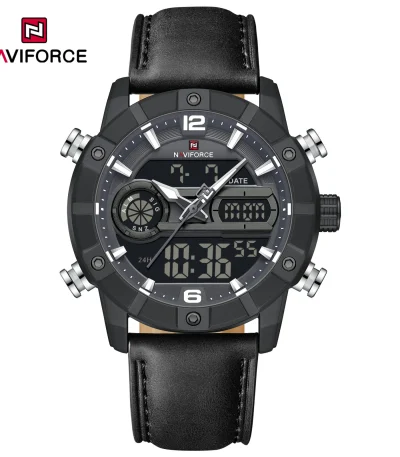 Naviforce 9263 - Bllack gray Watch Price in Bangladesh