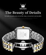 Olevs 2969 Steelness steel Men's Watch For-  Silver Gold - Image 2