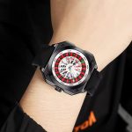 SKMEI 9379 Rotating Poker Dial Silicone Wrist Watches Quartz Waterproof Men Watch color : Black - Image 3