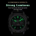 POEDAGAR 838 Luxury Fashion Men’s Quartz Watch – Silver Green - Image 7